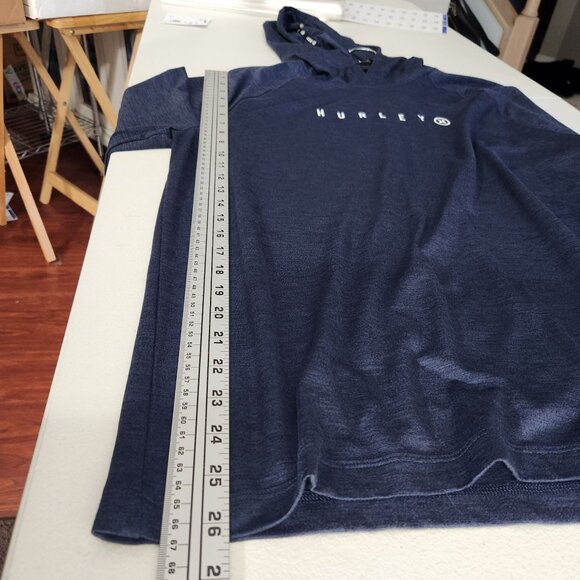 Hurley Mens Navy Long Sleeve Hoodie Shirt Large Lightweight Casual Activewear - Picture 4 of 10